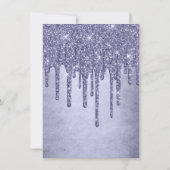 紫の輝きのラベンダーキンチェア | ラベンダーの15歳の誕生日パーティー 招待状 (裏面)