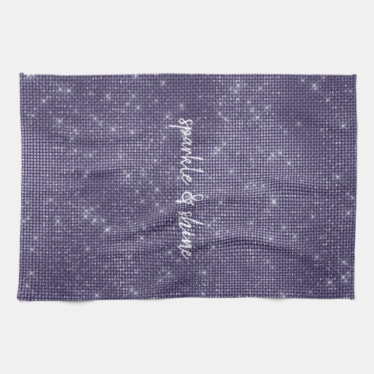 紫の輝き キッチンタオル (横)