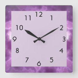 紫の輝き スクエア壁時計