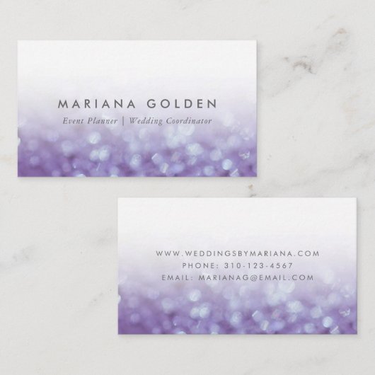 紫の輝き 名刺 (正面/裏面)