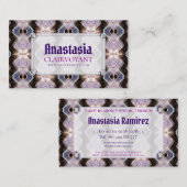 紫の輝く輝くエナジースイビースカード 名刺 (正面/裏面)