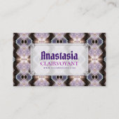 紫の輝く輝くエナジースイビースカード 名刺 (正面)