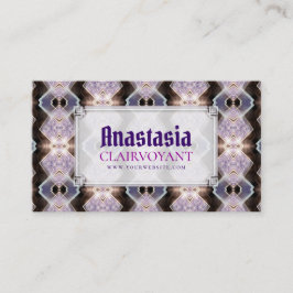 紫の輝く輝くエナジースイビースカード 名刺