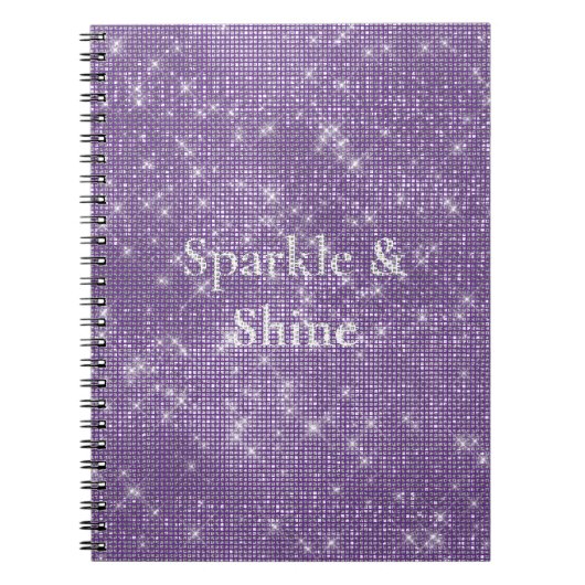 紫の輝ガーリーく輝き ノートブック (正面)