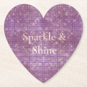 紫の輝ガーリーく輝き ペーパーコースター (正面)