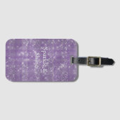 紫の輝ガーリーく輝き ラゲッジタグ (正面横)