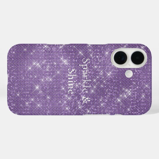 紫の輝ガーリーく輝き Case-Mate iPhoneケース (裏面 (横))