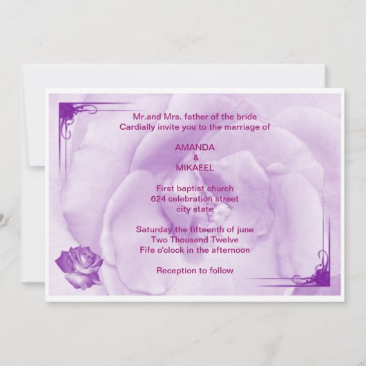 紫の輪 招待状 (裏面)