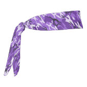紫の迷彩柄ヘッドラップ タイヘッドバンド (回転270)