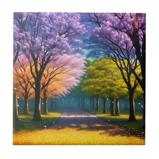 **「紫の道：ジャカランダ歩道」** タイル (正面)