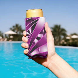 紫の遠近法グラデーションの塗り潰しスケッチ スリム缶クーラー