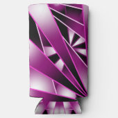 紫の遠近法グラデーションの塗り潰しスケッチ スリム缶クーラー (裏面)