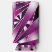紫の遠近法グラデーションの塗り潰しスケッチ スリム缶クーラー (正面)