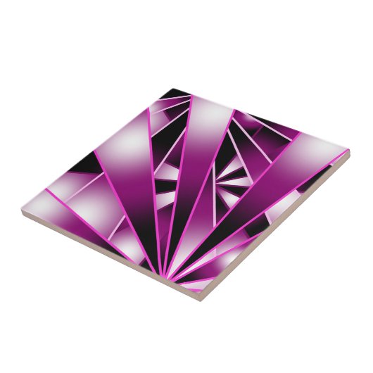 紫の遠近法グラデーションの塗り潰しスケッチ タイル (側面)