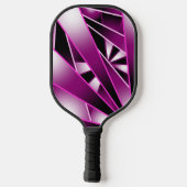 紫の遠近法グラデーションの塗り潰しスケッチ ピックルボールラケット (裏面)