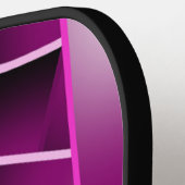 紫の遠近法グラデーションの塗り潰しスケッチ ピックルボールラケット (左詳細)