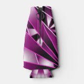 紫の遠近法グラデーションの塗り潰しスケッチ ボトルクーラー (裏面)