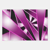 紫の遠近法グラデーションの塗り潰しスケッチ ラッピングペーパーシート (正面)