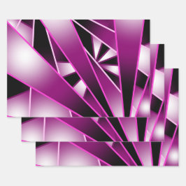 紫の遠近法グラデーションの塗り潰しスケッチ ラッピングペーパーシート