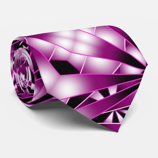 紫の遠近法グラデーション塗り潰しスケッチ ネクタイ (ロール)