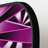 紫の遠近法グラデーション塗り潰しスケッチ ピックルボールラケット (左詳細)