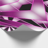 紫の遠近法グラデーション塗り潰しスケッチ ラッピングペーパー (角)