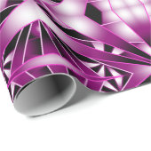 紫の遠近法グラデーション塗り潰しスケッチ ラッピングペーパー (ロールコーナー)