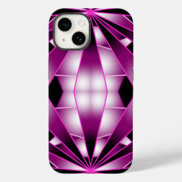 紫の遠近法グラデーション塗り潰しスケッチ Case-Mate iPhone 14ケース