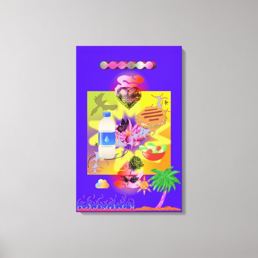 紫の郊外 キャンバスプリント (正面)