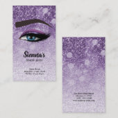 紫の釉薬が目を輝かせる |メイクアップアーティスト 名刺 (正面/裏面)