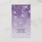 紫の釉薬が目を輝かせる |メイクアップアーティスト 名刺 (裏面)