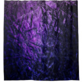 紫の釉薬抽象芸術模様 シャワーカーテン (正面)