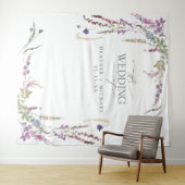 紫の野の花の書結婚跡の写真 タペストリー (インサイチュ(横))