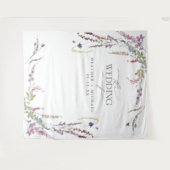 紫の野の花の書結婚跡の写真 タペストリー (正面(横))