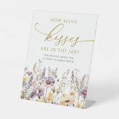 紫の野生の花 ワイルドフラワーのキスの瓶の中には何回？ 台座サイン (正面)