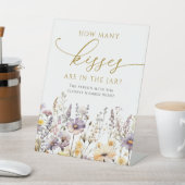 紫の野生の花 ワイルドフラワーのキスの瓶の中には何回？ 台座サイン (インサイチュ)