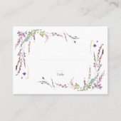 紫の野結婚花の護衛 プレイスカード (正面)