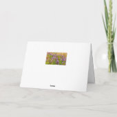 「紫の野花の畑」/良い所を手に入れ/パーソナライズ カード (裏面)