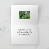 紫の野草の花のF2蜂 カード (内部)