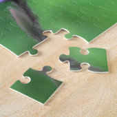 紫の野草写真絵画の ジグソーパズル (側面)