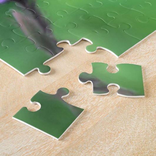 紫の野草写真絵画の ジグソーパズル (側面)