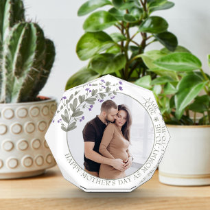 紫の野草（やまぐら）で飾られた母の日の写真 フォトブロック