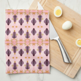 紫の金ゴールドとピンクス キッチンタオル