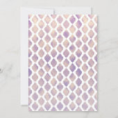 紫の金ゴールドと白のモロッコ結婚式招待状 招待状 (裏面)