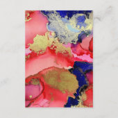 紫の金ゴールドと赤結婚の エンクロージャーカード (裏面)