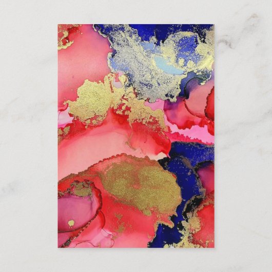 紫の金ゴールドと赤結婚の エンクロージャーカード (裏面)