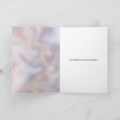 紫の金ゴールドのユニコーンの女の子の誕生日 カード (内部)