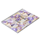 紫の金ゴールドの花 ノートブック (左側)