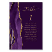 紫の金ゴールドアゲ結婚ートプラムのテーブル番号 テーブルナンバー (裏面)