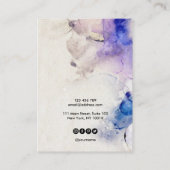 紫の金ゴールドアルコールイヤリングネックレスディスプレイカード 名刺 (裏面)